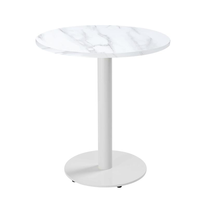 Tavolo da pranzo rotondo Ø 60 cm in truciolare con rivestimento melaminico
