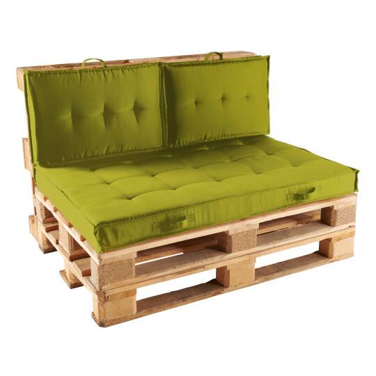 Set divani in pallet + cuscini da giardino | Oviala