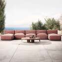 Divano modulare da esterno 5 posti con 3 poltrone e 2 chaise longue - Lifestyle