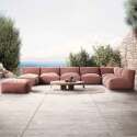 Divano modulare da esterno con 5 poltrone, 1 poltrona angolare, 1 chaise longue e 1 pouf