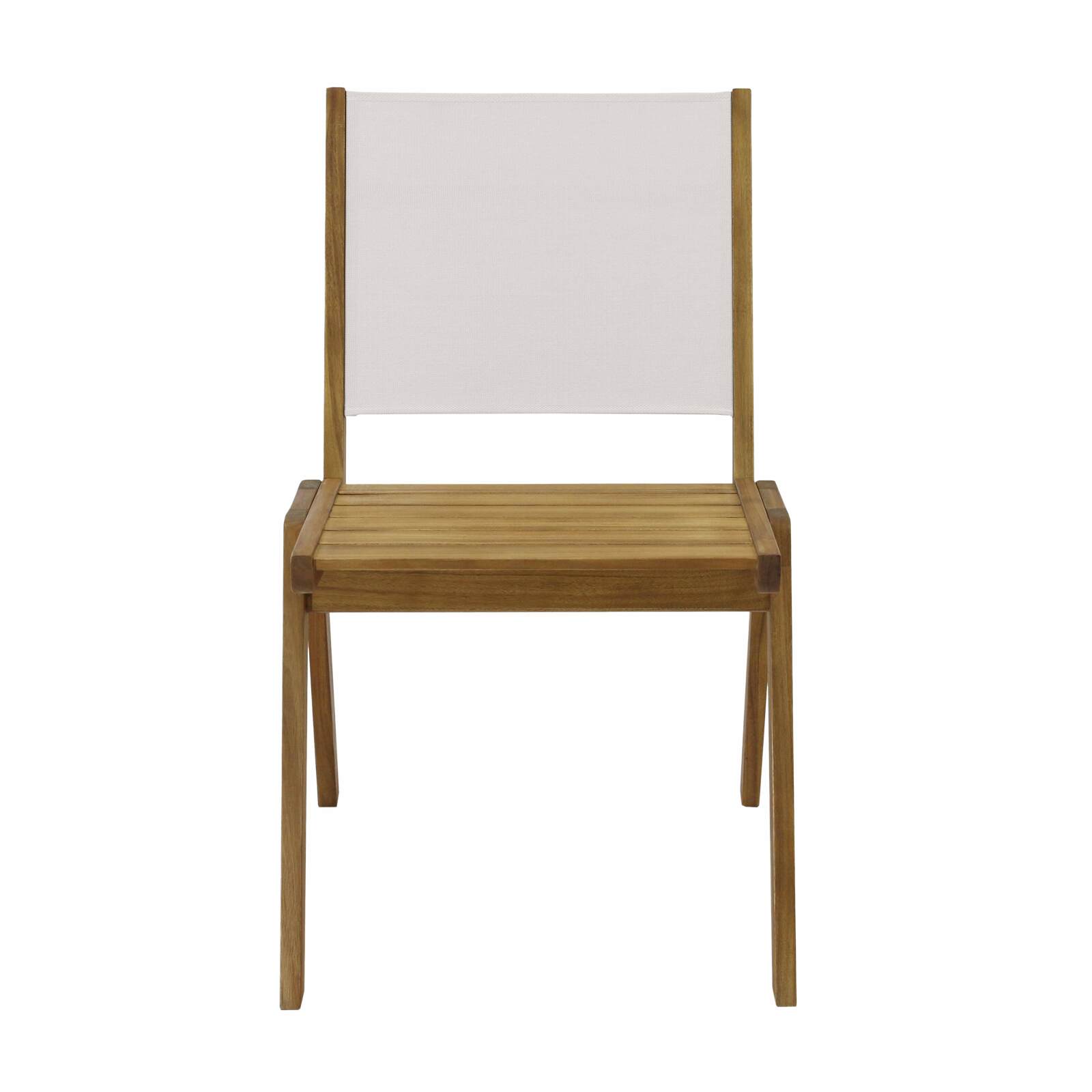 Sedia da giardino in legno di euclipto FSC® e Textilene - Set di 2 Sedia da giardino in legno di euclipto FSC® e Textilene - Set di 2