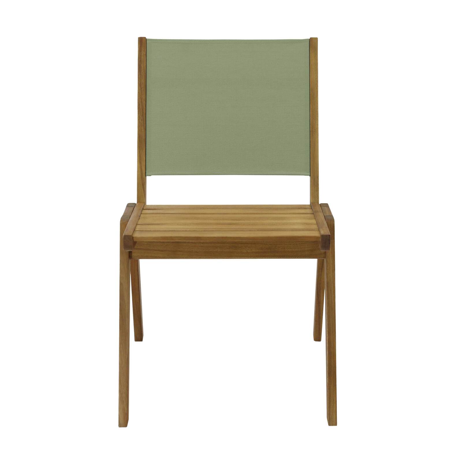 Sedia da giardino in legno di euclipto FSC® e Textilene - Set di 2