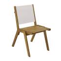 Tavolo da giardino quadrato 67 x 80 x 76 cm in legno di eucalipto FSC® e 2 sedie