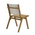 Tavolo da giardino quadrato 67 x 80 x 76 cm in legno di eucalipto FSC® e 2 sedie