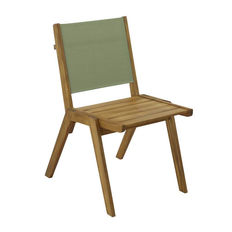 Tavolo da giardino quadrato 67 x 80 x 76 cm in legno di eucalipto FSC® e 2 sedie