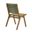 Tavolo da giardino quadrato 67 x 80 x 76 cm in legno di eucalipto FSC® e 2 sedie