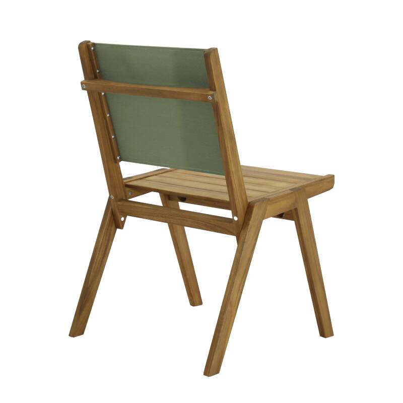 Tavolo da giardino quadrato 67 x 80 x 76 cm in legno di eucalipto FSC® e 2 sedie