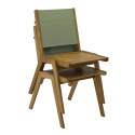 Tavolo da giardino quadrato 67 x 80 x 76 cm in legno di eucalipto FSC® e 2 sedie