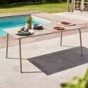 Tavolo da giardino in metallo per 8 persone 180x90 cm - Lifestyle