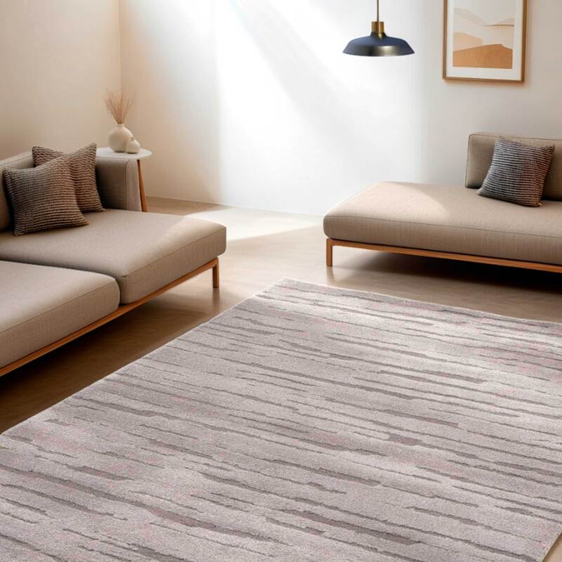 Tappeto shaggy rettangolare in poliestere e polipropilene