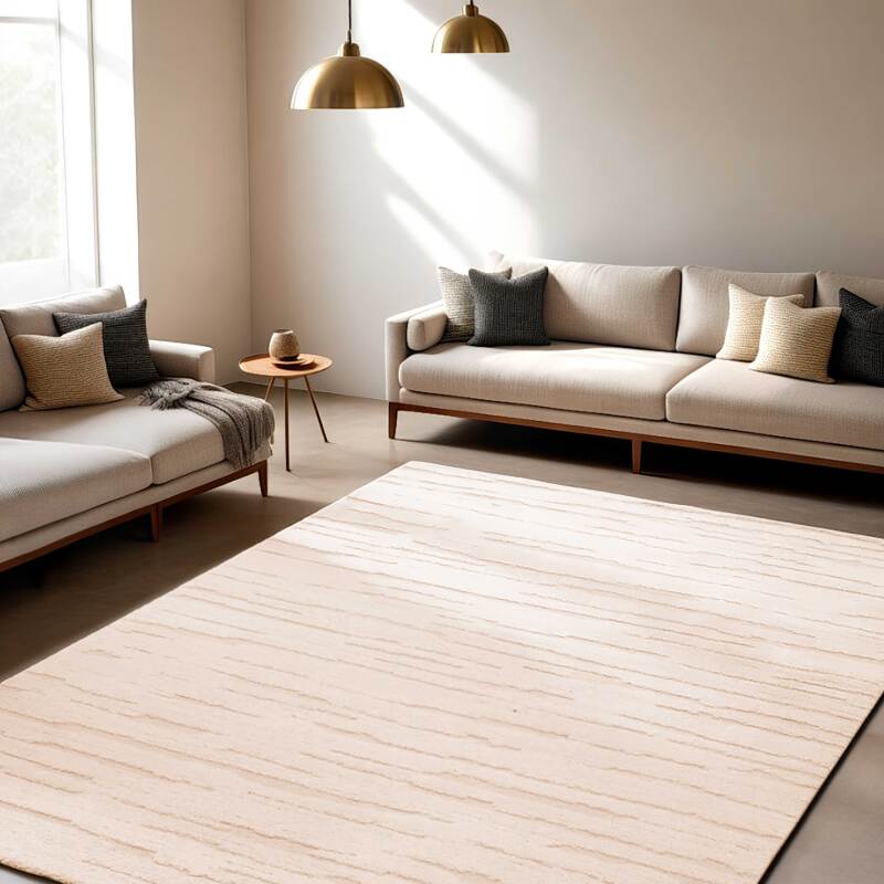 Tappeto shaggy rettangolare in poliestere e polipropilene