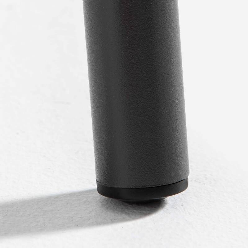 Tavolo da giardino rotondo Ø120 x 72 cm e 6 sedie con braccioli in metallo