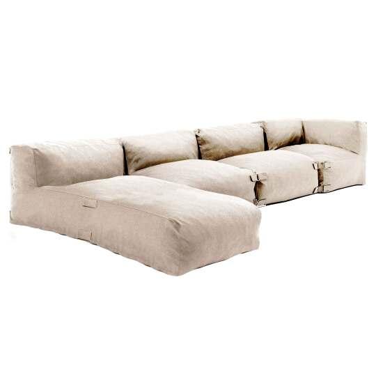 Mobile da giardino componibile con 2 chaise longue, 1 poltrona angolare e 1 chaise longue | Oviala