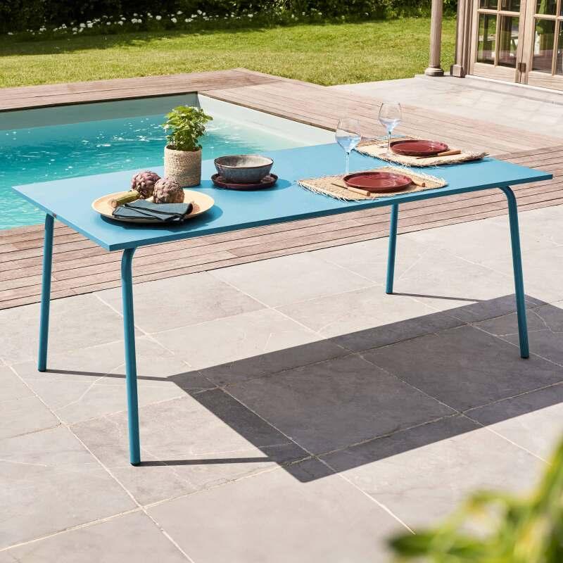 Tavolo da giardino in metallo per 8 persone 180x90 cm - Lifestyle