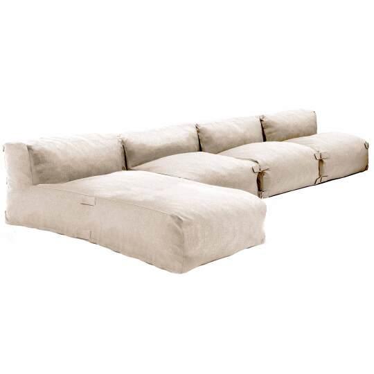 Mobile da giardino componibile con 3 poltrone e 1 chaise longue | Oviala