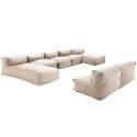 Divano modulare da esterno con 5 poltrone e 2 chaise longue
