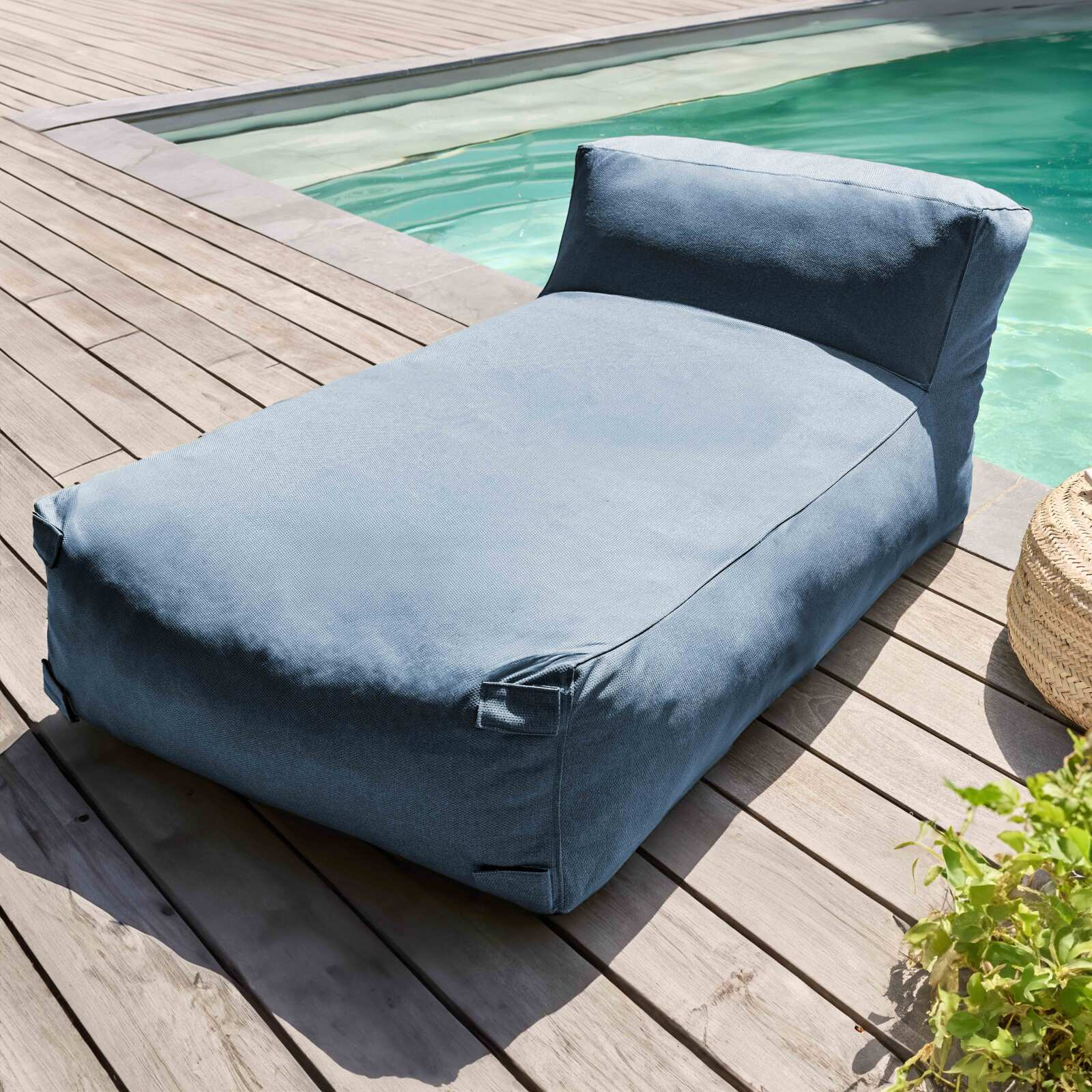 Divano modulare da esterno con 3 poltrone e 1 chaise longue