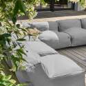Divano modulare da esterno con 5 poltrone, 1 poltrona angolare, 1 chaise longue e 1 pouf