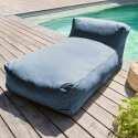 Divano modulare da esterno con 3 poltrone, 1 poltrona angolare, 1 chaise longue e 1 pouf