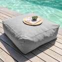 Divano modulare da esterno con 3 poltrone, 1 poltrona angolare, 1 chaise longue e 1 pouf