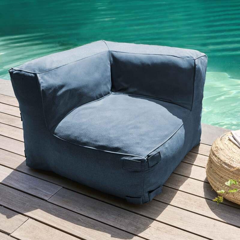 Divano modulare da esterno con 2 poltrone, 1 poltrona angolare e 1 chaise longue