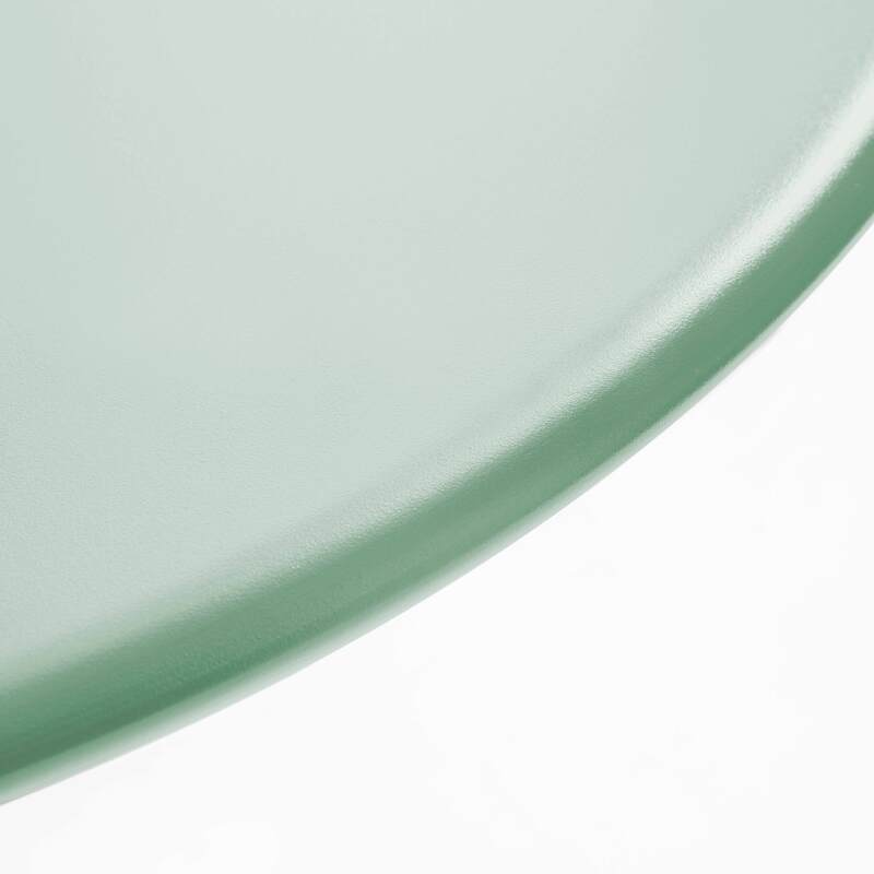 Tavolo da giardino rotondo Ø120 x 72 cm e 6 sedie con braccioli in metallo