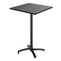 Tavolo da pranzo alto (60 x 60 x 110 cm) in alluminio nero
