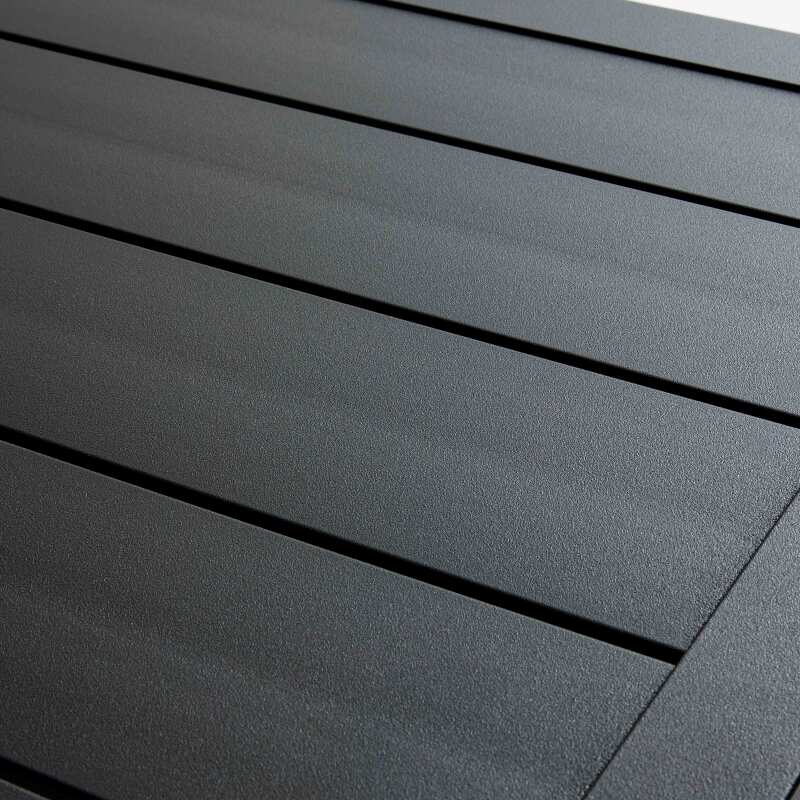 Tavolo da pranzo alto (60 x 60 x 110 cm) in alluminio nero