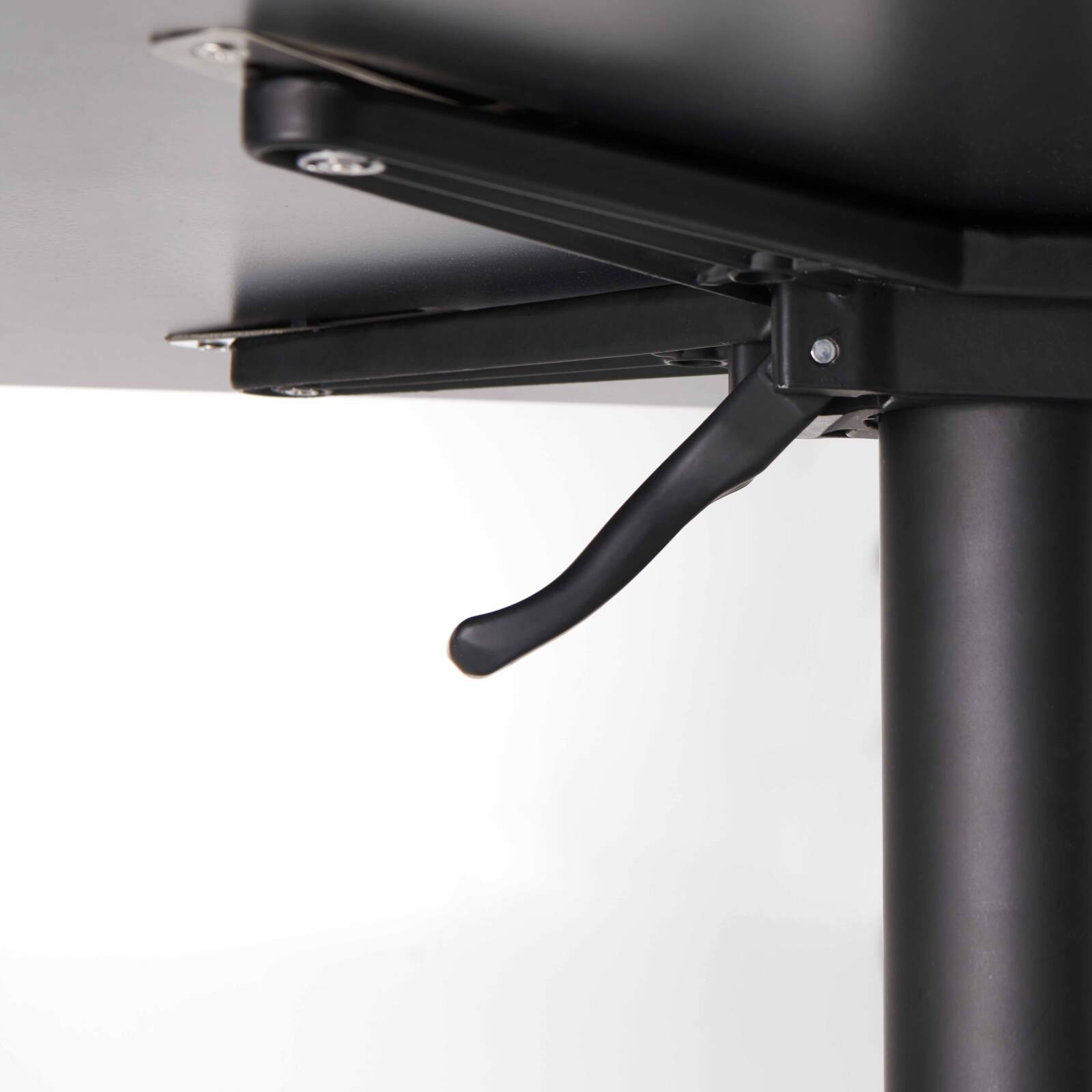 Tavolo da pranzo alto (60 x 60 x 110 cm) in alluminio nero