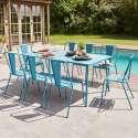 Tavolo da giardino (180 x 90 x 72 cm) in metallo di design