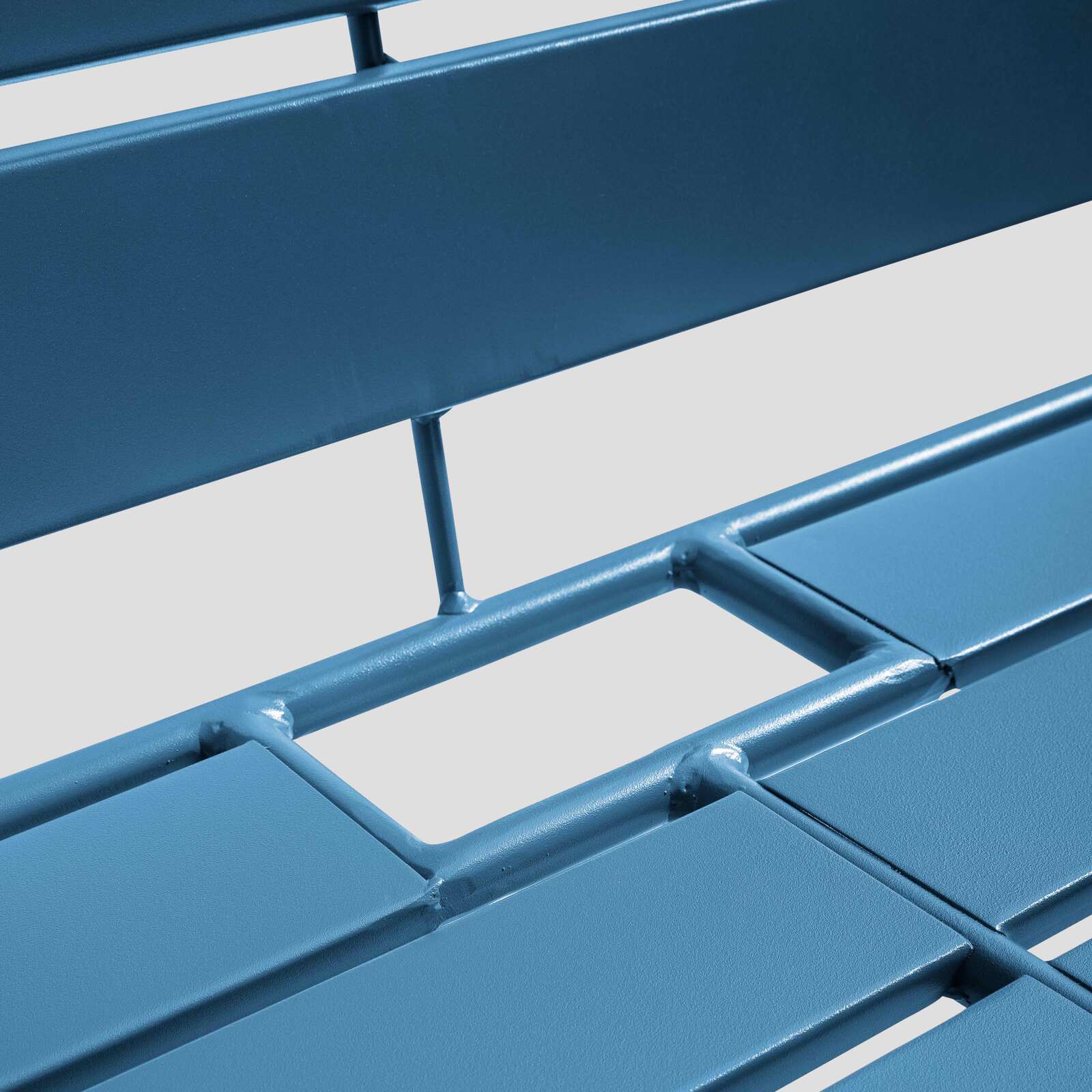 Salotto da giardino in metallo con 2 poltrone e 1 panca