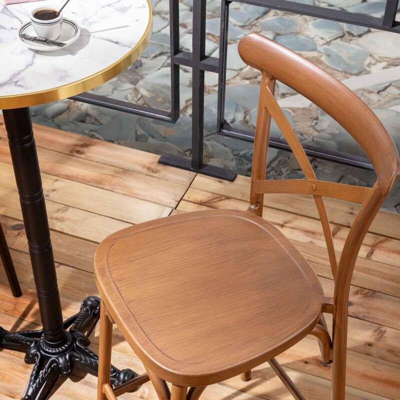 Sedia alta da giardino in alluminio