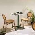 Sedia da giardino in alluminio e rattan sintetico