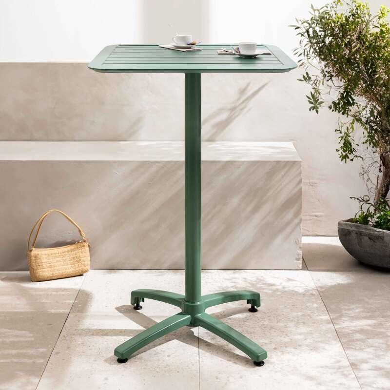 Tavolo alto da esterno in alluminio 60x60x108 cm - Lifestyle