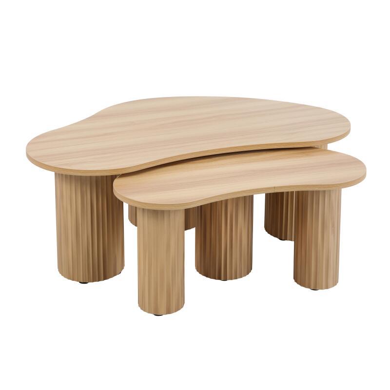 Tavolino impilabile in MDF con decoro melaminico