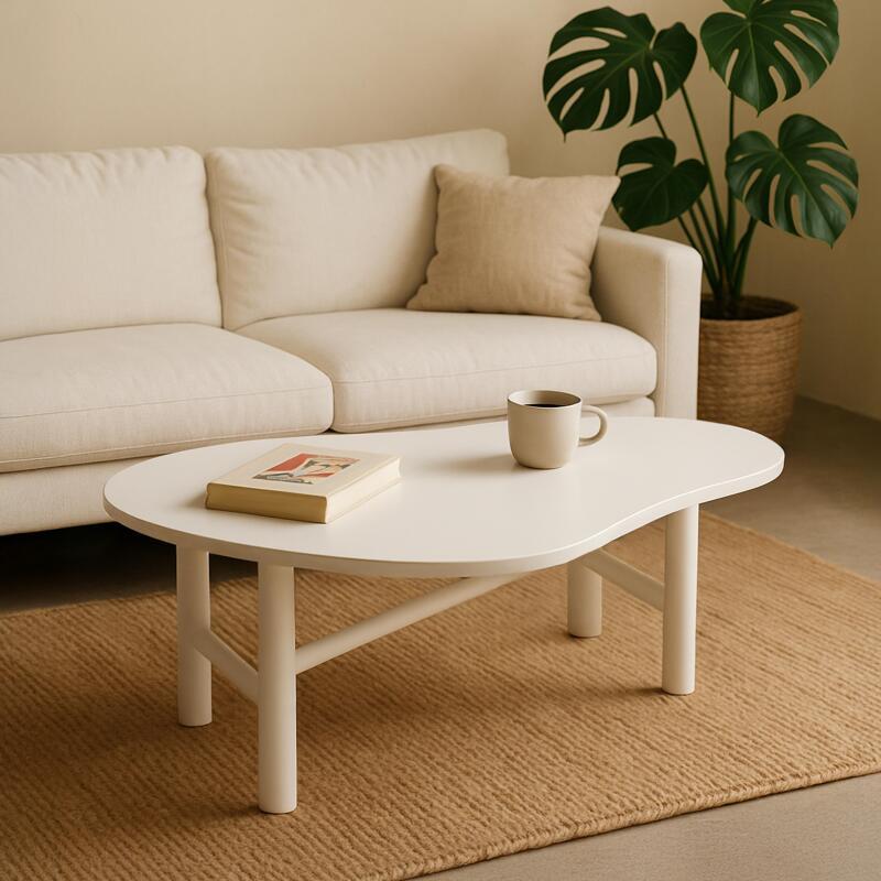 Tavolino in MDF con decoro in melaminico