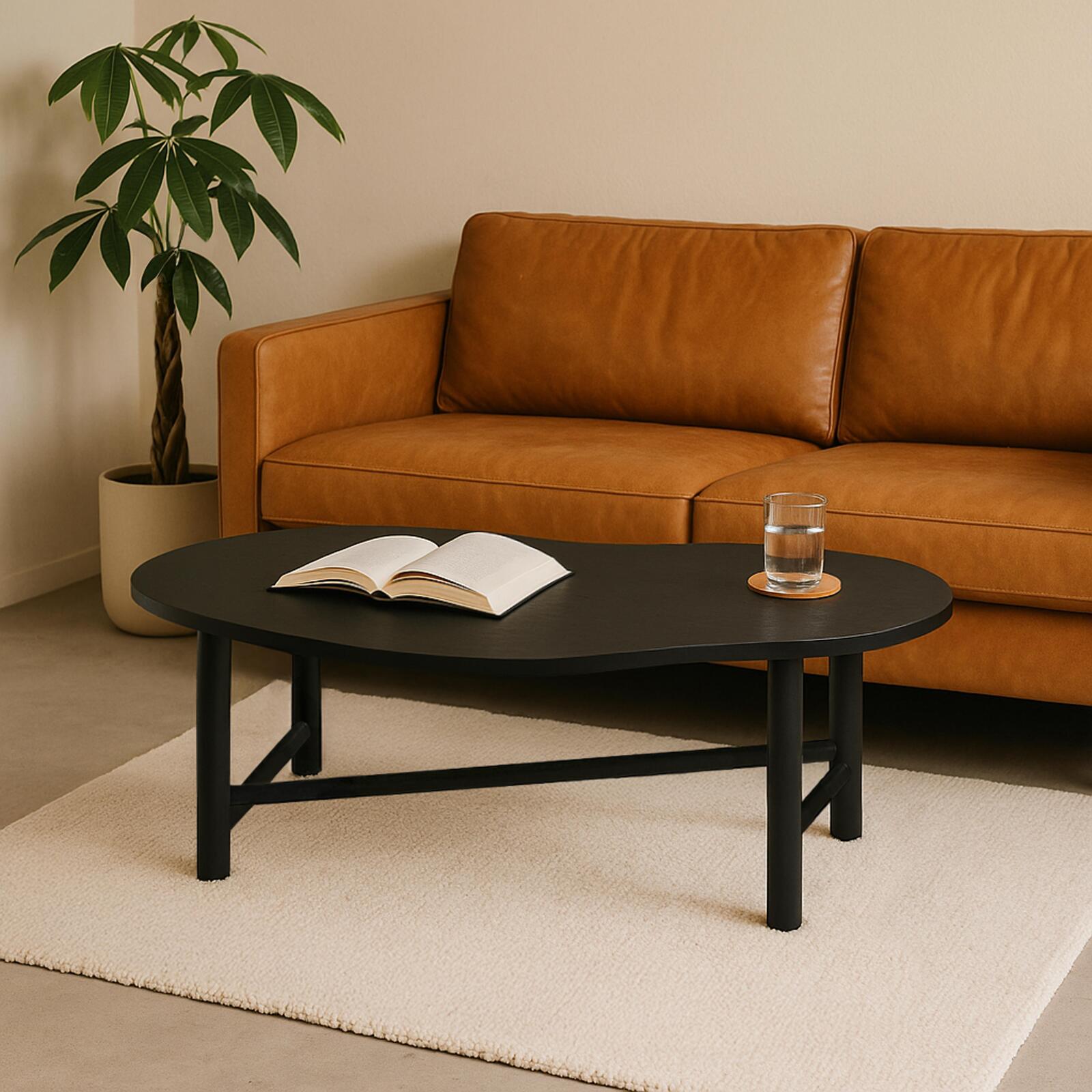 Tavolino in MDF con decoro in melaminico