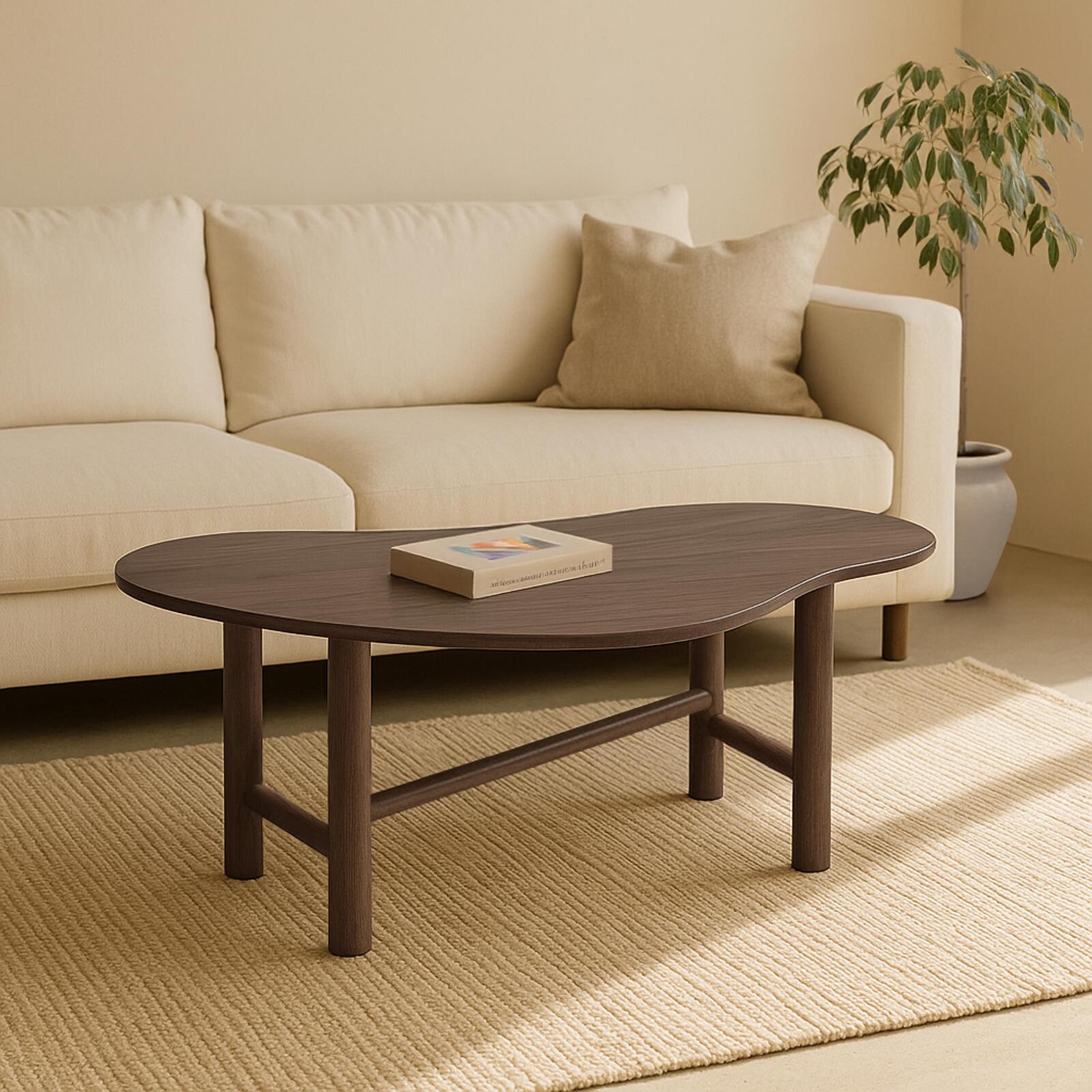 Tavolino in MDF con decoro in melaminico