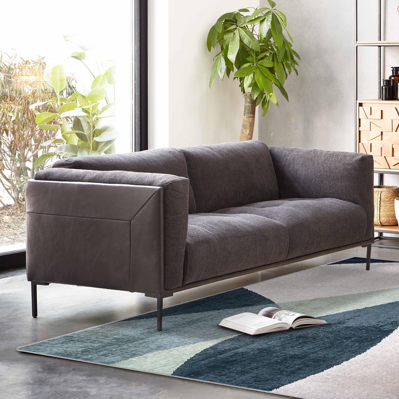 Tappeto rettangolare in ciniglia di poliestere a pelo corto 