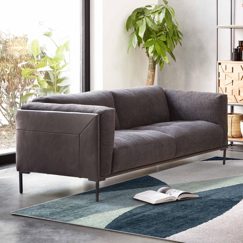 Tappeto rettangolare in ciniglia di poliestere a pelo corto 