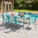 Tavolo da giardino (180 x 90 x 72 cm) in metallo di design