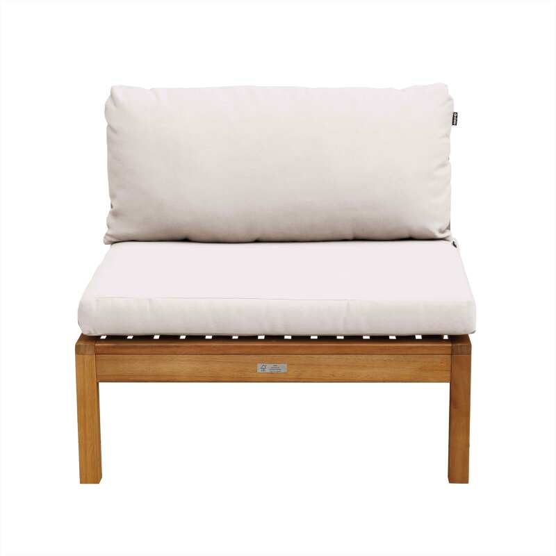 Poltroncina bassa da giardino in legno di eucalipto FSC®