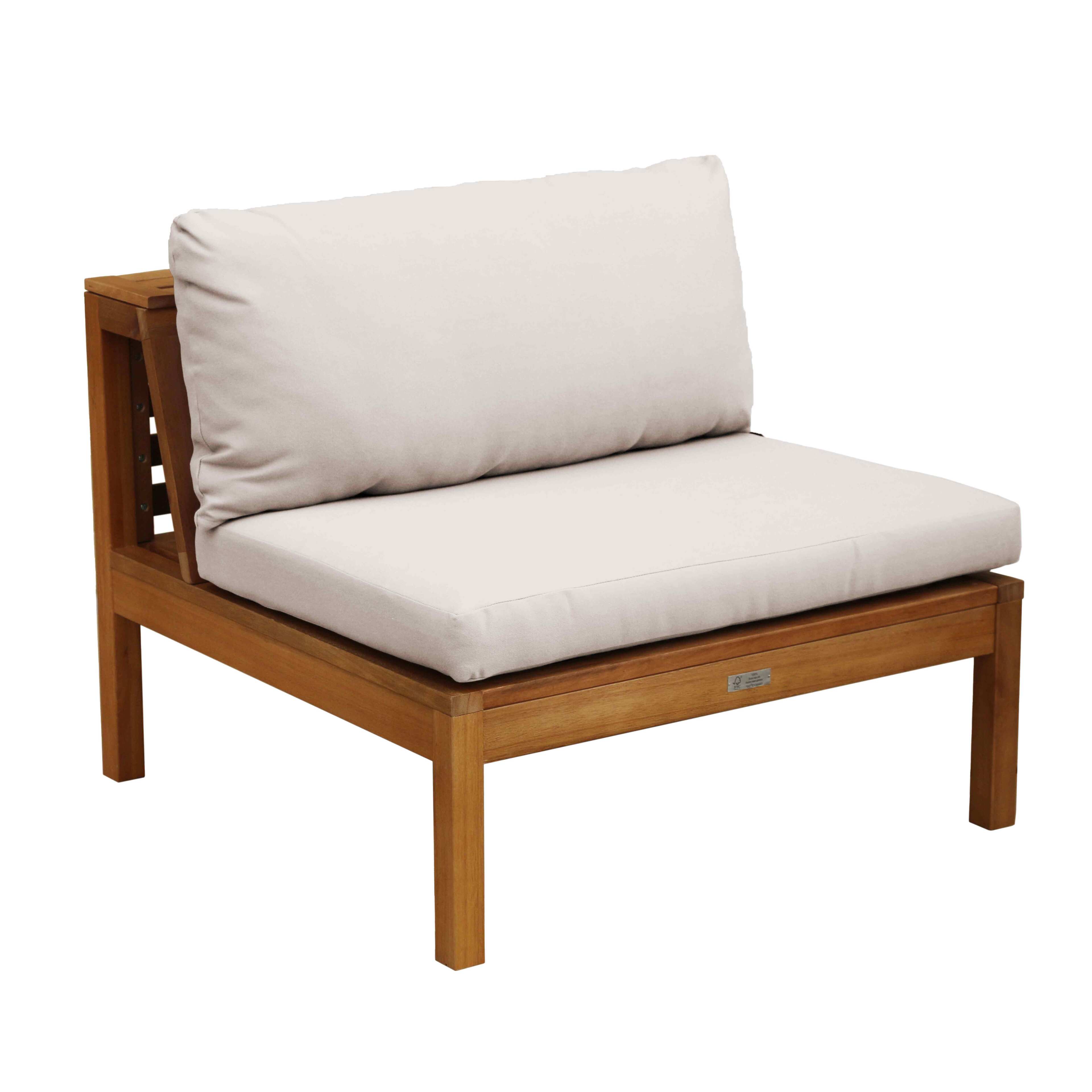 Poltroncina bassa da giardino in legno di eucalipto FSC® Oviala