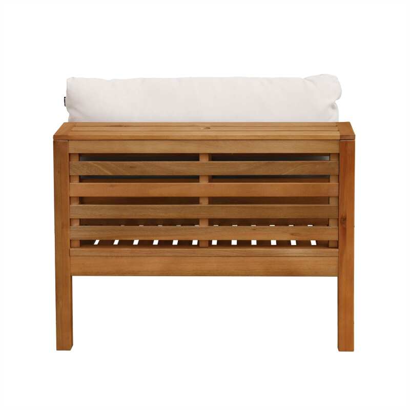 Poltroncina bassa da giardino in legno di eucalipto FSC®