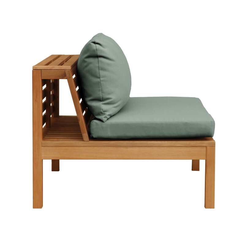 Poltroncina bassa da giardino in legno di eucalipto FSC® (4/7)