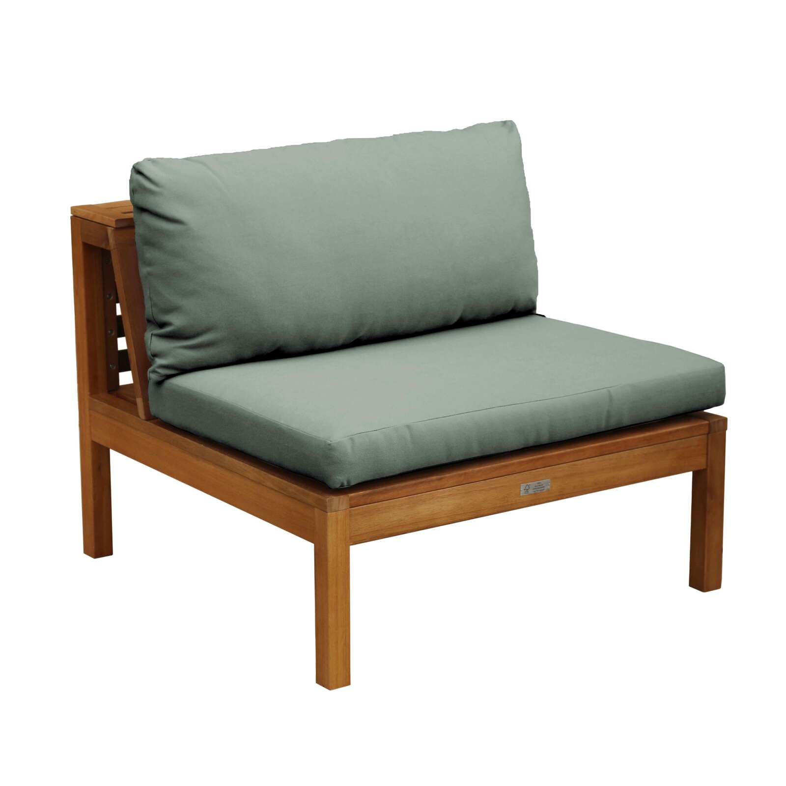 Poltroncina bassa da giardino in legno di eucalipto FSC®