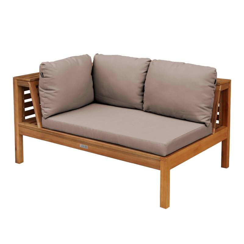 Divano da esterno basso sinistro in legno di eucalipto FSC®