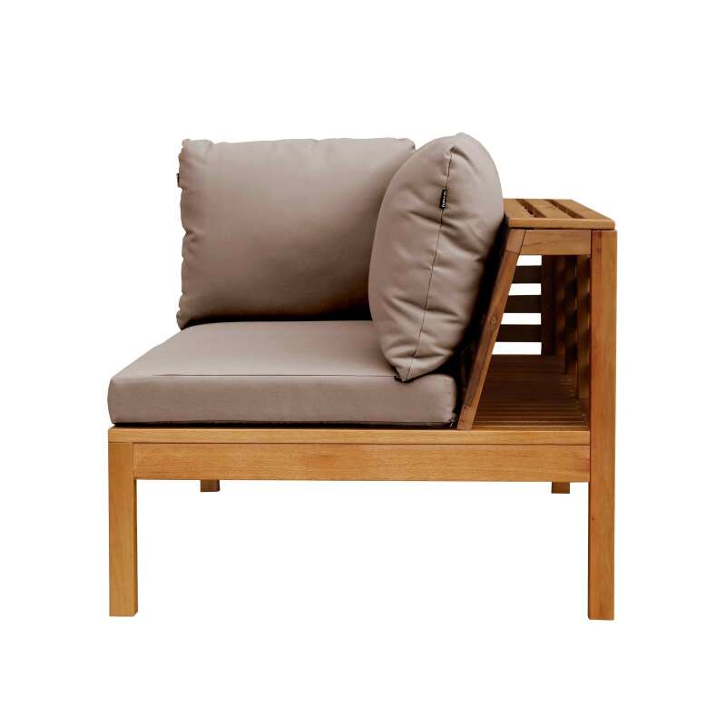 Divano da esterno basso sinistro in legno di eucalipto FSC®