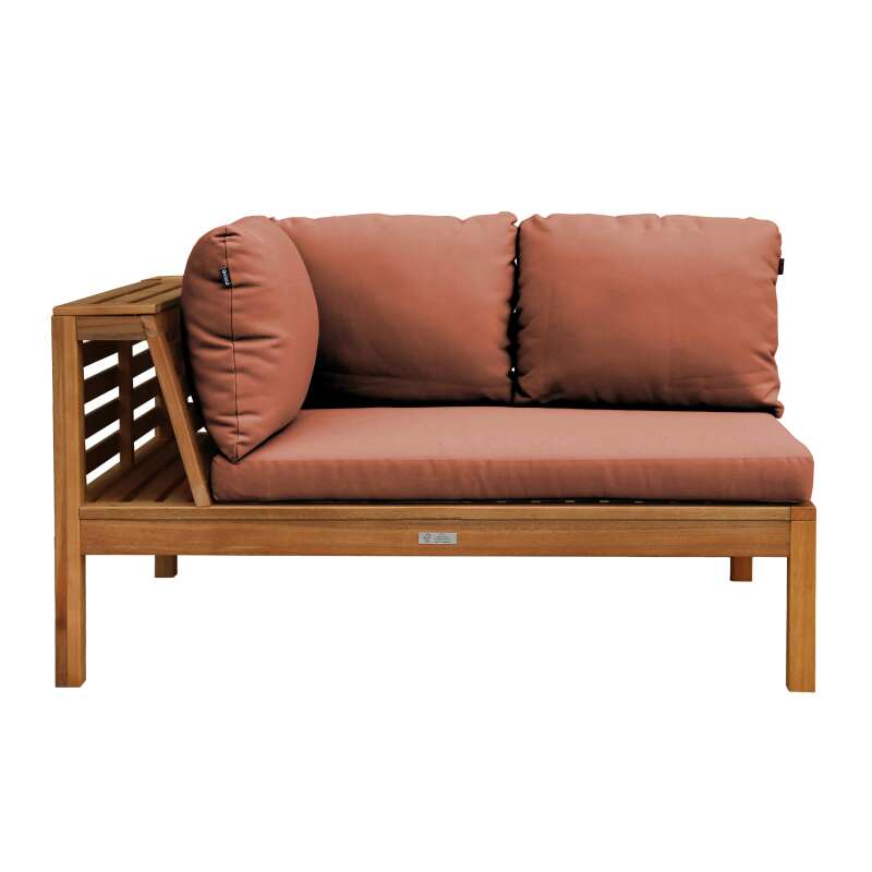 Divano da esterno basso sinistro in legno di eucalipto FSC®