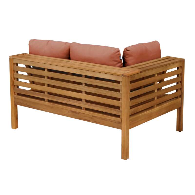 Divano da esterno basso sinistro in legno di eucalipto FSC®